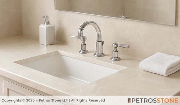 Ice Beige Marble Vanity Top