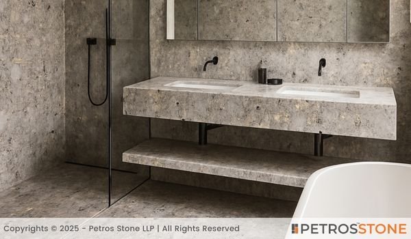Versace Grey Marble Bathroom