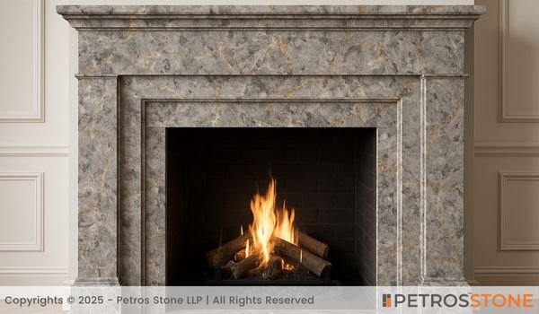 Versace Grey Marble Fire Surround