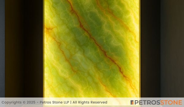 Onyx Green Marble Backlit Feature Wall