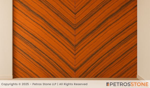 Orange Wave Marble Wall Cladding